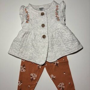 Baby 2-Piece Quilted Double Knit Vest Set